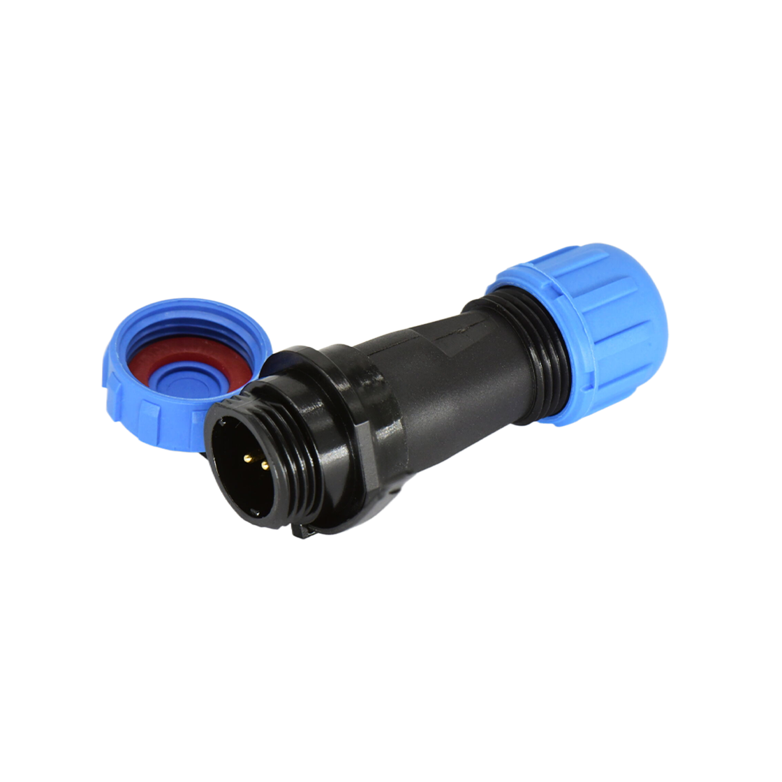 DP11系列 圆形航空插头 2芯电缆对接公插座 电缆直径4-6.5mm